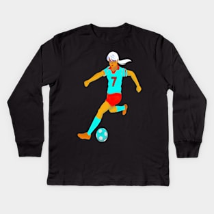 Copy of GIRL FOOTBALLER Kids Long Sleeve T-Shirt